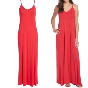 Loveapella maxi swing dress in Lipstick Red | size Small Petite